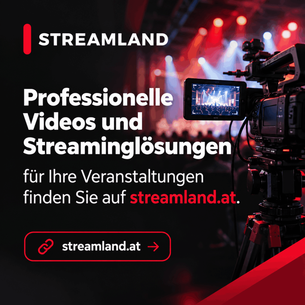 Professionelle Videos und Streaminglösungen für Ihre Veranstaltungen finden Sie auf streamland.at